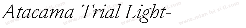 Atacama Trial Light字体转换